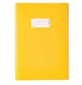 Produktbild: HERMA 7441 Heftumschlag A4 Bast Gelb, Hefthülle mit Beschriftungsetikett & Baststruktur aus strapazierfähiger & abwischbarer Polypropylen-Folie, Heftschoner für Schulhefte, farbig
