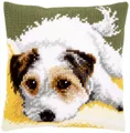 Produktbild: Vervaco Kreativset Vervaco PN-0156600 Kreuzstichkissen Kleiner Hund, (Set, embroidery Kit), Made in Europe