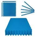 Produktbild: Unterlegmatte 1cm Dick Poolmatte 8er Set blau 60 x 60cm Bodenfliesen Matten Pool