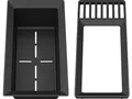 Produktbild: BLANCO Sink Drainer 2-in-1 | Kunststoff schwarzgrau | Multifunktionale Rahmen- und Resteschalenkombination mit integrierter Abtropffläche | bei allen Silgranit Spülen (40cm Tiefe) | [18x39,5x10,3 cm]