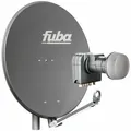 Produktbild: Sat Komplettset - Fuba Satellitenschüssel 80cm anthrazit + Quad LNB 4 Teilnehmer