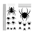 Produktbild: Spinnen Sticker Aufkleber Realistisch Schaurig Haarig Halloween Deko