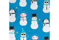 Produktbild: Star Geschenkpapier, Geschenkpapier coole Schneemänner Motiv 70cm x 2m Rolle Blau / Weiß