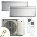 Produktbild: DAIKIN Multisplit Klimaanlage | Stylish | silber | 2,0 kW + 3,4 kW Quick Connect