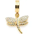 Produktbild: JEWELS BY LEONARDO Anhänger Clip & Mix Elisabeth • Ketten-Anhänger aus goldfarbenem Edelstahl • stilisierte Libelle ist mit Pavé-Besatz • Schmuck Geschenk für Frauen • 024964
