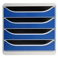 Produktbild: Exacompta 310003D 1x BIG-BOX Schubladenbox, 4 offene Laden, Serie Office - Blau