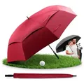 Produktbild: Styngard Golfregenschirm BELFAST, XXL Regenschirm Groß für 2 Personen rot Ø 140 cm