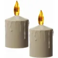 Produktbild: Marelida LED Kerzen Grabkerze Grablicht Für Laternen H  11,5cm Sensor Bis 500h Beige 2St