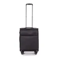 Produktbild: Stratic Light + Koffer Weichschale Reisekoffer Trolley Rollkoffer Handgepäck, TSA Kofferschloss, 4 Rollen, Erweiterbar (S, Schwarz)