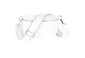 Produktbild: MIRROSI Bauchtasche Damen, Echtleder, Made in Italy, Umhängetasche, Brusttasche, (Schultertasche für jeden Anlass (1 Tasche & 2 Gurte), Crossbody Bag, Weiß, gemusterten& verstellbaren Schulterriemen