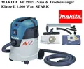 Produktbild: Makita 25 L Nass & Trockensauger Klasse L 1.000 Watt STARK VC2512L praktisch NEU