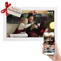 Produktbild: Denver PFF-1503WMK2 Digitaler Wi-Fi Bilderrahmen – 15,6 Zoll Full HD IPS Touchscreen, Integrierte FRAMEO Software, Drahtloses Teilen, Automatische Nachtabschaltung, Weiss