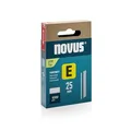Produktbild: Novus Nägel E Typ J 25 mm (1000 Stück, Material: verzinkter Stahldraht, Kartonverpackung mit Schiebe-FS, Nagel-Set) 044-0091