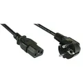 Produktbild: INLINE Netzkabel, Schutzkontakt gewinkelt auf C13 St, 1.5m Kaltgerätestecker