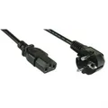 Produktbild: InLine Netzkabel Schutzkontakt gewinkelt > Kaltgeräte C13 1,5m schwarz #16652A
