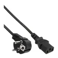 Produktbild: InLine® Netzkabel, Schutzkontakt gewinkelt auf Kaltgerätestecker C13, 1,5m