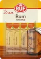Produktbild: RUF Backaroma Rum, 4 Fläschchen Rumaroma zum Backen für Torten-Boden, Biskuit-Teig oder weihnachtliches Gebäck, tröpfchenweise dosierbar, 4 x 2g