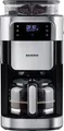 Produktbild: Severin KA 4813 Kaffeemaschine Schwarz, Edelstahl (gebürstet) Fassungsvermögen Tassen=10 Display, Glaskanne, mit Mahlwerk, Timerfunktion, Warmhalte