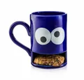 Produktbild: Donkey Products Becher Keks-Monster mit Keksfach Blau, 250 ml, Keramik