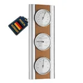 Produktbild: TFA Dostmann Analoge Wetterstation, aus Buche, Barometer, Thermometer, Hygrometer, Raumtemperaturkontrolle, L 128 x B 40 x H 350 mm