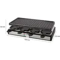 Produktbild: Clatronic®️ Raclette 8 Personen mit abnehmbarer Grillplatte | Grill mit Antihaftbeschichtung | mit Cool Touch-Gehäuse | sicherer Stand | RG 3757 - Schwarz