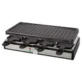 Produktbild: Clatronic® Raclette 8 Personen mit abnehmbarer Grillplatte | Raclette Grill mit Antihaftbeschichtung | inkl. 8 Pfännchen | Raclettes mit Cool Touch-Gehäuse | Raklettgerät mit sicherem Stand | RG 3757