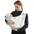 Produktbild: vrbabies Babytrage, Tragetuch Baby-Fronttrage von Neugeborenen bis Kleinkindern, New Upgrade verstellbare Babytrage auf einer Schulter für Babys 0-24 monate bis zu 40 lbs (Kleine gelbe Blume)