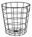 Produktbild: Spetebo Metall Gitterkorb schwarz - 29 cm - Aufbewahrungskorb mit 2 Henkeln - Deko Draht Korb Aufbewahrung Gitter Design rund