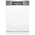 Produktbild: Bosch SMI2ITS09E Serie 2, Smarter Geschirrspüler Teilintegriert 60 cm, Besteckkorb, Spülmaschine mit Programmassistent, Extra Trocknen, VarioSpeed, Extrem Leise, Höhenverstellbarer Oberkorb, Edelstahl
