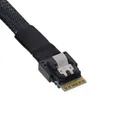 Produktbild: Supermicro CBL-SAST-1234A-100 SlimSAS x4 STR to 4x SATA Kabel Digital/Daten ~D~