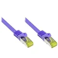 Produktbild: Good Connections® RJ45 Patchkabel mit Cat. 7 Rohkabel und Rastnasenschutz (RNS®), S/FTP, PiMF, 500MHz, violett, 20m