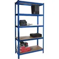 Produktbild: Karat Schwerlastregal 5 Holzböden, 175kg Fachlast, blau, 220 x 90 x 60cm