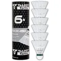 Produktbild: Talbot-Torro Badminton-Bälle Tech 450 Premium, Trainingsball, langsam, weiß, 6 Stück