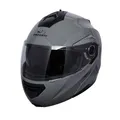 Produktbild: PROANTI Motorradhelm Klapphelm modularer Motorrad Helm mit Visier- und integriertem Sonnenschutz - Grau, L
