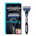 Produktbild: Wilkinson Sword - Hydro 5 Rasierer für Männer, TESTSIEGER VON WILKINSON SWORD BEI STIFTUNG WARENTEST, Rasiergriff + 1 Rasierklinge, Feuchtigkeitsspendende Gel-Pools und umklappbarer Trimmer