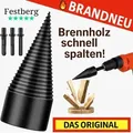 Produktbild: FestbergTM Bohrer - Das Original - Holzspalter Brennholzspalter Kegelbohrer Kegelspalter Set
