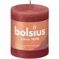 Produktbild: Bolsius - Rustik Stumpenkerze Zartes Rot, Höhe 8 Cm, Ø 6,8 Cm Stumpen- Und Kugelkerzen