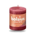 Produktbild: BOLSIUS Stumpenkerze, rustikal, glänzend, 8 x 7 cm, Rot