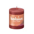Produktbild: Bolsius rustikale Stumpenkerze 80 68 rot