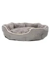 Produktbild: Dehner Lieblinge Hundebett und Katzenbett Sammy, oval, ca. 57 x 52 x 14 cm, Polyester, grau