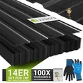 Produktbild: JUSKYS® Profilblech - Anthrazit 14er Set, verzinkter Stahl, 110x45 cm, wetterfest - Grau