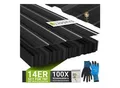 Produktbild: JUSKYS® Profilblech Anthrazit - 14er Set, 110x45 cm, 0,23 mm, verzinkter Stahl, UV-beständig, hohe Tragfähigkeit, mit vorgebohrten Löchern