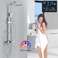Produktbild: Thermostat Duscharmatur Chrom Duschset mit LCD Digitales Display Duschsystem