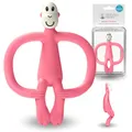 Produktbild: Matchstick Monkey Beißring Affe - Baby Zahnungshilfe - weiche Noppen massieren wundes Zahnfleisch - Silikon - BPA-frei - Greifling für Zahnen ab 3 Monaten - rosa