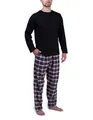 Produktbild: Moonline Herren Schlafanzug mit Flanellhose, Farbe:schwarz, Größe:XXL