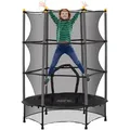Produktbild: Homcom Kindertrampolin, Schwarz, Metall, Kunststoff, 140x140 cm, Outdoor Spielzeug