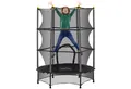 Produktbild: HOMCOM Kindertrampolin Ø140 cm, mit Sicherheitsnetz, Randabdeckung, Ø 140 cm, (Indoor Trampolin, 1 tlg., Trampolin), für Kinder 3-10 Jahre, bis 50 kg belastbar, Schwarz