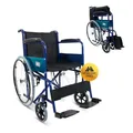 Produktbild: Mobiclinic®, Faltrollstuhl, Alcázar, Europäische marke, Sitz 46 cm, Manuelle bremse, Feste armlehnen und klappbare fußstützen, Farbe: blau/schwarz