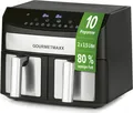 Produktbild: GOURMETmaxx Heißluft-Fritteuse Zweikammer 7l 2400W Edelstahl/schwarz