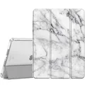 Produktbild: Fintie Hülle für iPad 9. Generation 2021/8. Gen 2020/7. Gen 2019 10.2 Zoll mit Stifthalter, ultradünne leichte Schutzhülle mit transparenter Rückseite und Auto Schlaf/Wach Funktion, Marmor Weiß